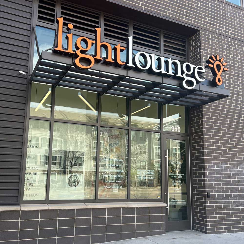 Light Lounge Denver 9+CO store front.
