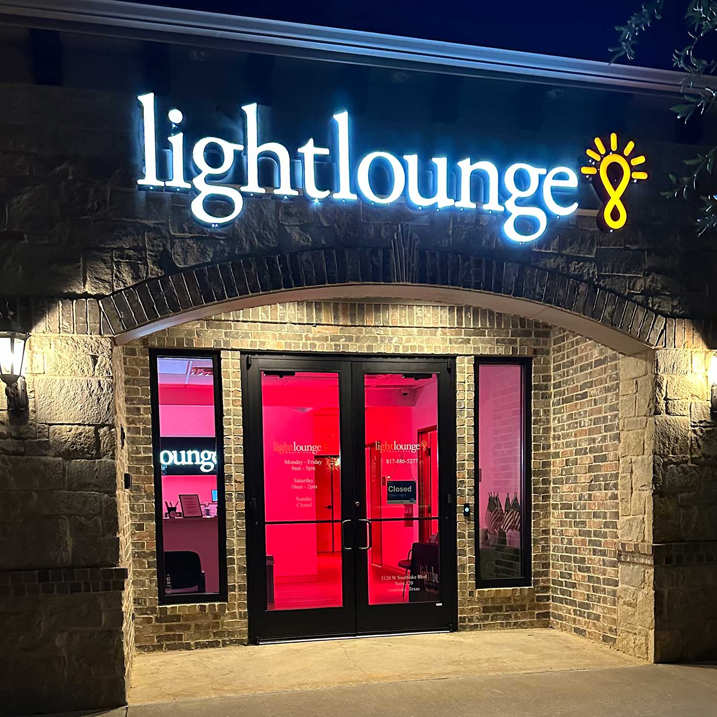 Light Lounge Southlake Texas store front.